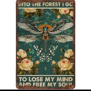 Metal Floral Inspiration Vintage Sign